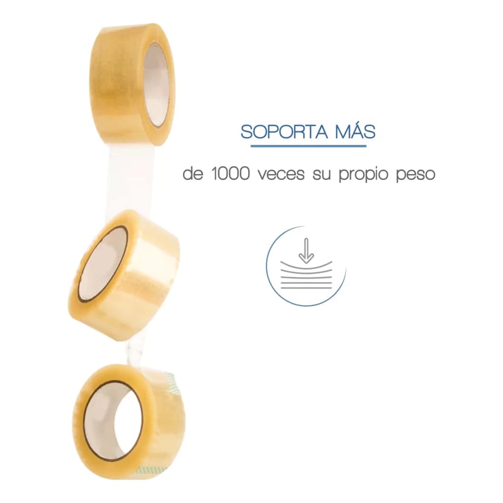 CINTA ADHESIVA TRANSPARENTE PACKATELAS 150M X 48MM CENTRO 3 CINTA150MTS - Imagen 4