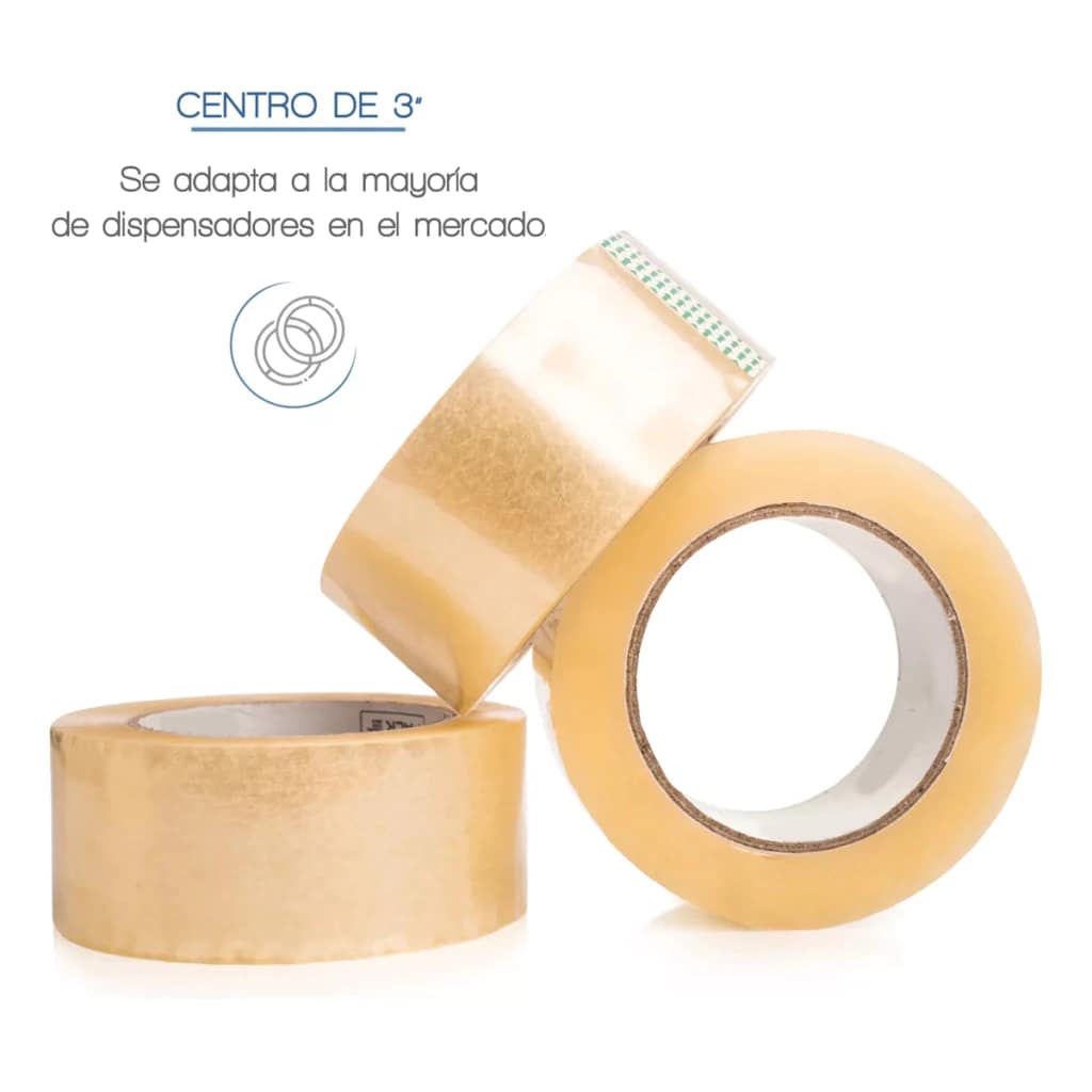 CINTA ADHESIVA TRANSPARENTE PACKATELAS 150M X 48MM CENTRO 3 CINTA150MTS - Imagen 5