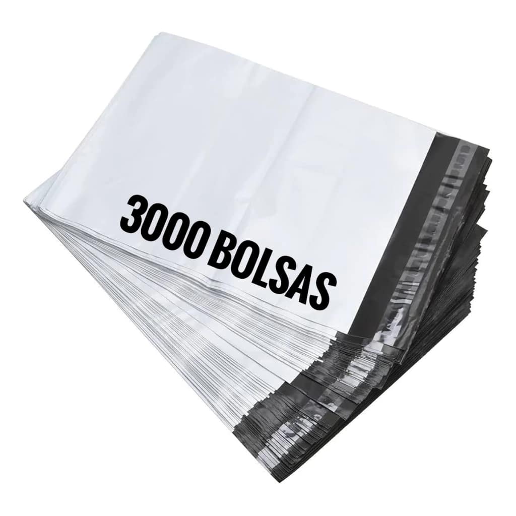 3000 BOLSAS PARA ENVIOS OPACA 28x40 CM CON SELLO ADHESIVO RESISTENTE Y SEGURA