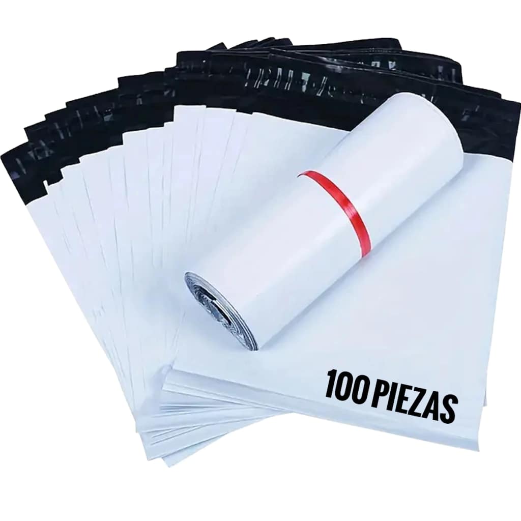 Paquete con 100 bolsas para envios 17x30 cm color gris opaco con sello adhesivo autoadhesivo resistentes seguras y ligeras ideales para paqueteria y t