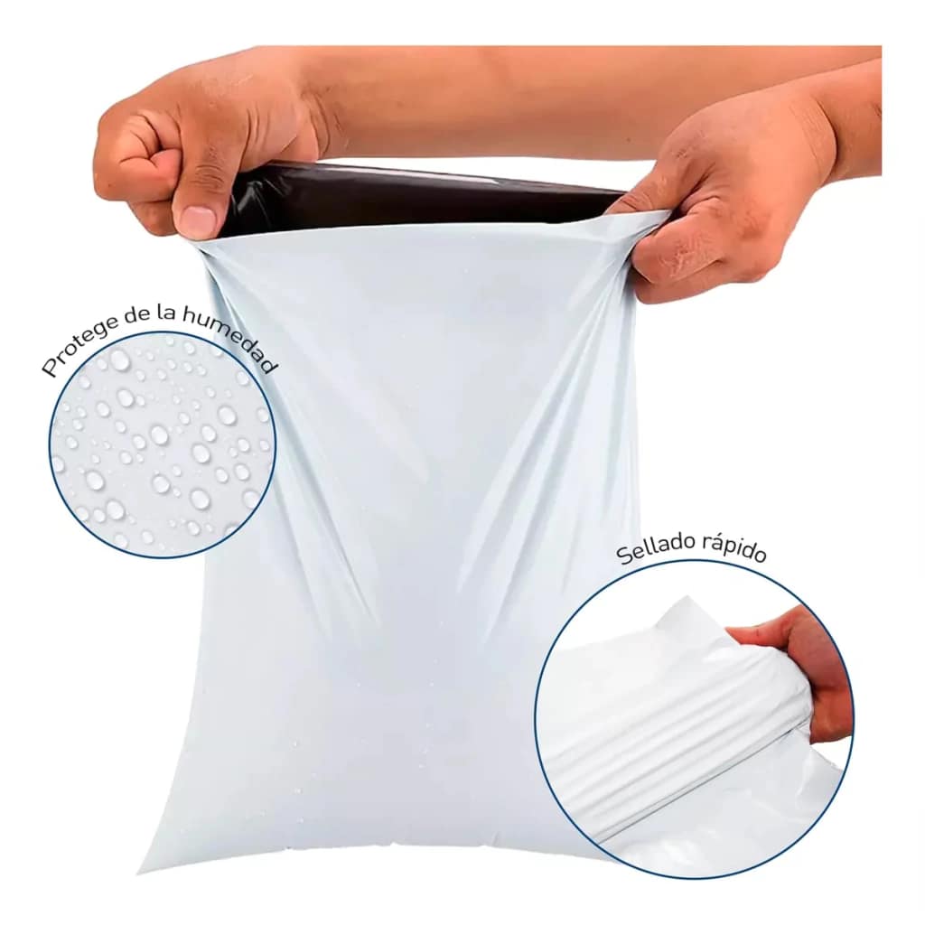 Rollo bolsa envio opaca con sello adhesivo 55x65cm paquete 100 piezas resistente paqueteria mensajeria - Imagen 4