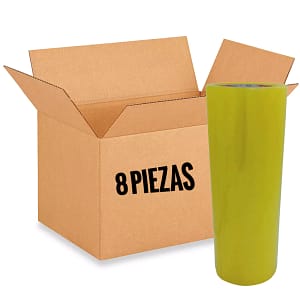 CAJA 8 PIEZAS CINTA ADHESIVA PACKATELAS TIPO PLAYO 12 PULGADAS DE ANCHO 3 PULGADAS DIAMETRO INTERIOR CAJA CINTATPLAYO