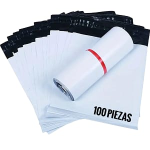 Paquete con 100 bolsas para envios 17x30 cm color gris opaco con sello adhesivo autoadhesivo resistentes seguras y ligeras ideales para paqueteria y t